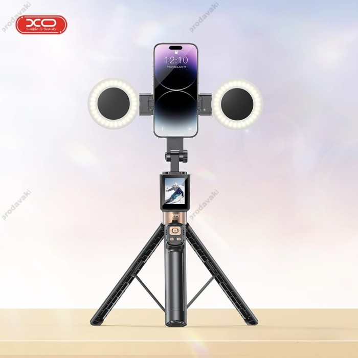 Монопод-трипод XO SS23 Smart Screen Projection Bluetooth Selfie Stick 1.7m Black